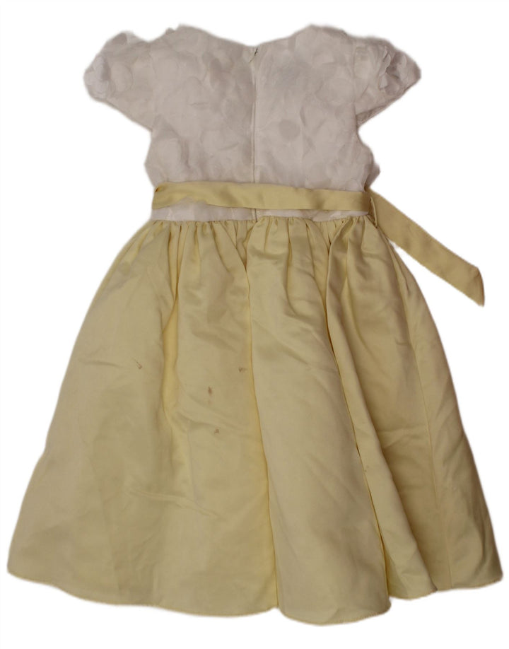 Monsoon Robe Trapèze Fille 2-3 ans Jaune Colorblock Polyester
