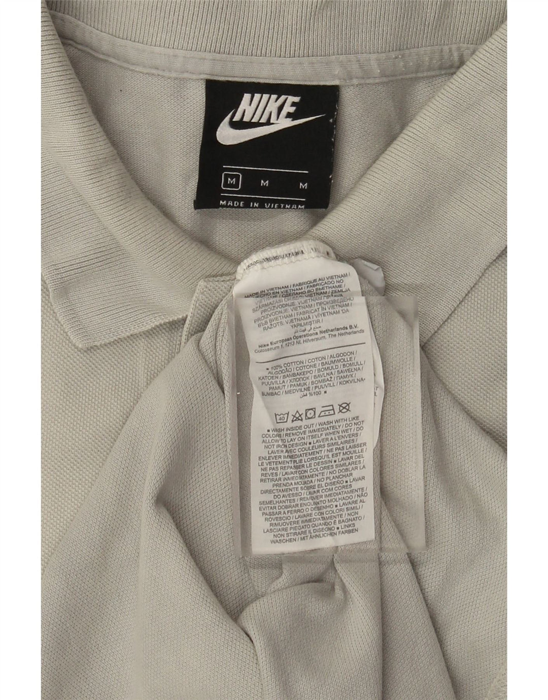 Polo Nike Homme Gris Moyen Coton