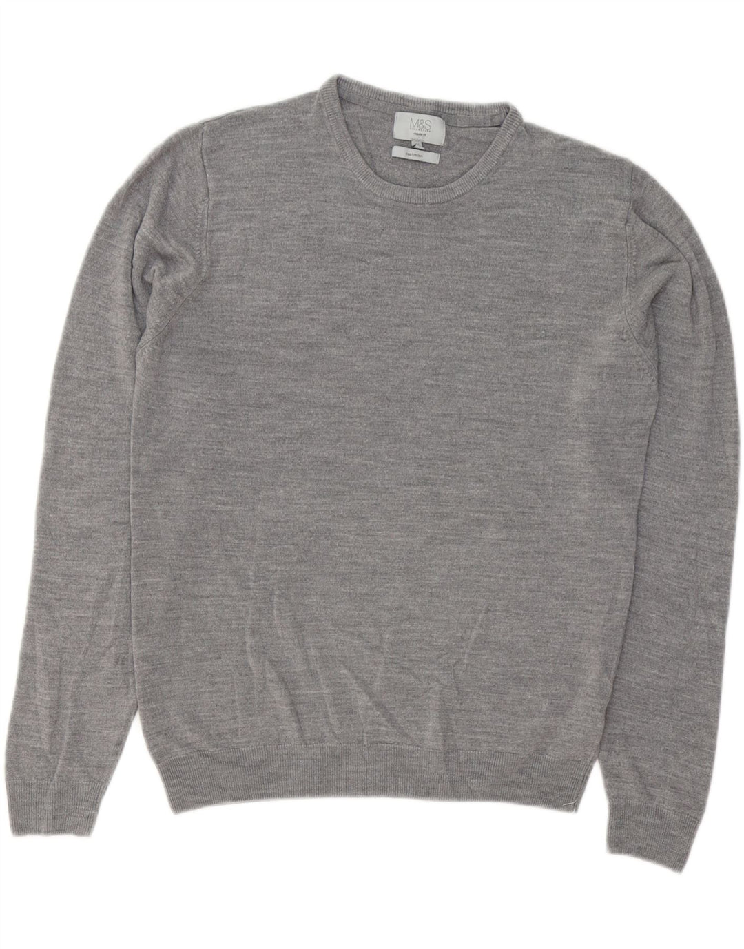 Marks & Spencer Pull à col rond coupe classique pour homme, grand gris