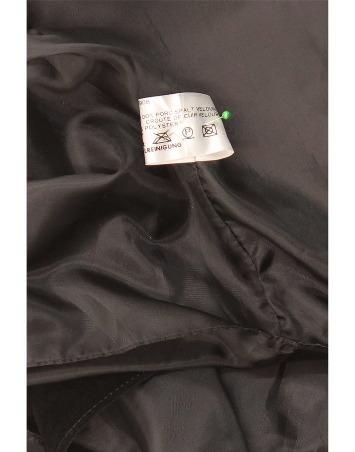 gilet en daim homme vintage grand daim noir