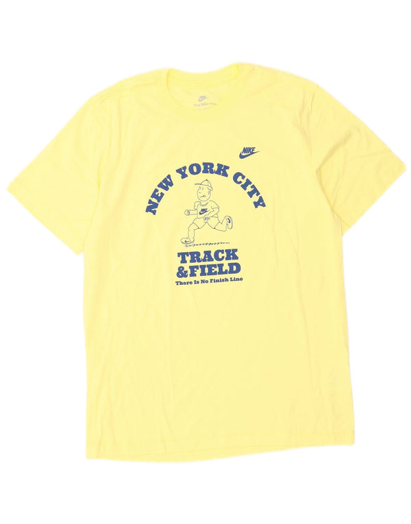 Nike T-shirt graphique en coton jaune moyen pour homme