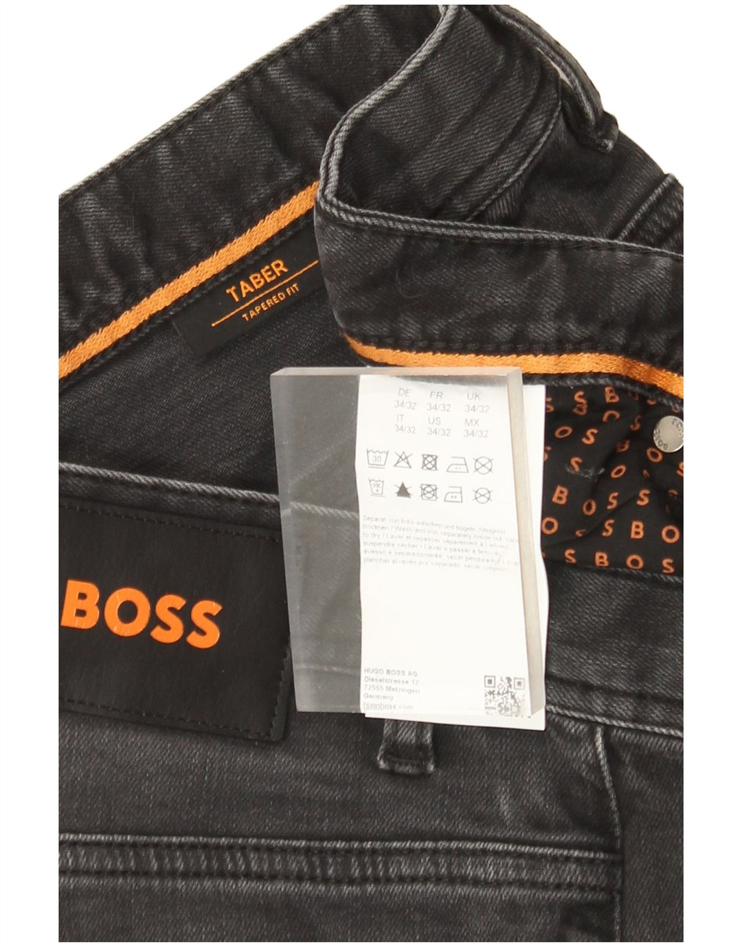 Hugo Boss Jean fuselé W34 L32 Gris Coton Homme