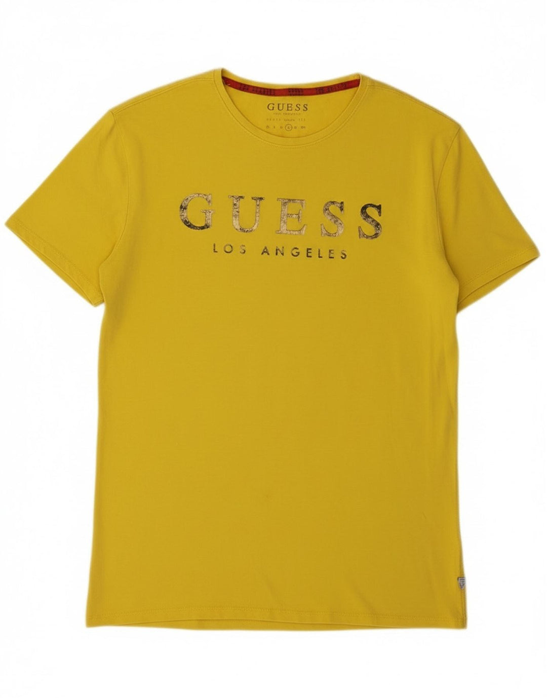 Guess T-Shirt Graphique Homme Grand Jaune