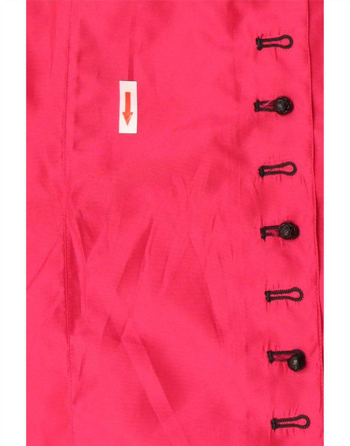 Lutz Teutloff Chemise Chemisier Femme UK 14 Grand Rose Polyester