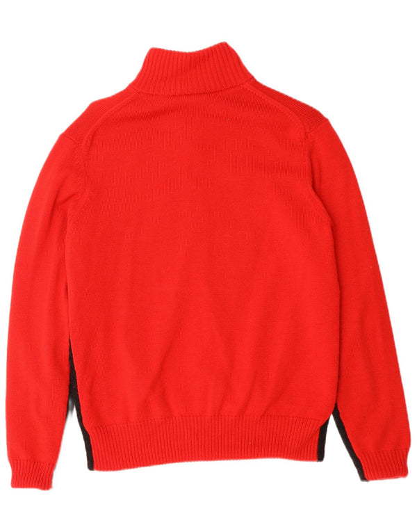 ESCADA Cardigan pour femme en laine mérinos color block rouge moyen UK 14