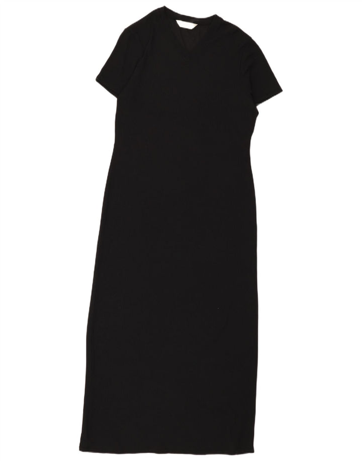 Marks & Spencer Robe longue pour femme UK 10 Petit nylon noir