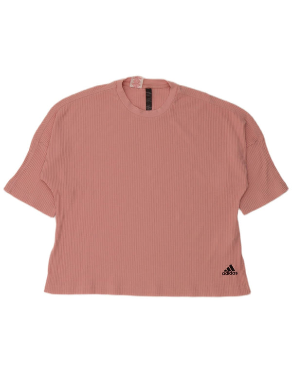 Adidas T-Shirt Top Fille 14-15 ans Rose Coton