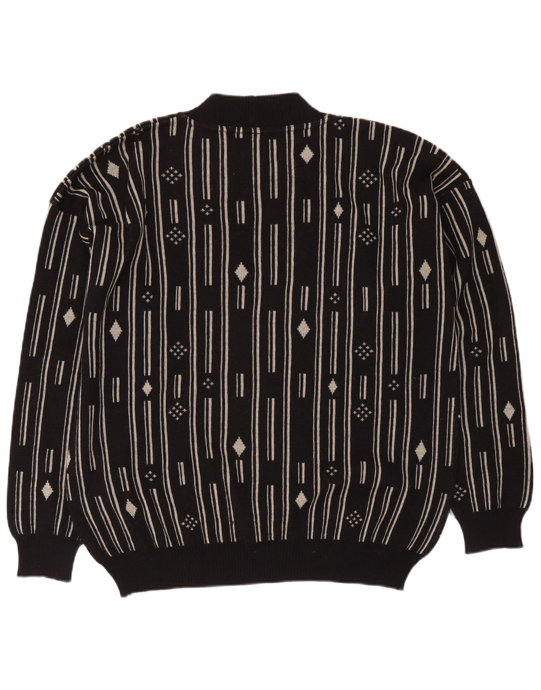 De Pietri Pull à col rond pour homme IT 48 Medium Noir Géométrique