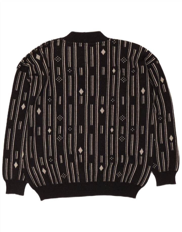 De Pietri Pull à col rond pour homme IT 48 Medium Noir Géométrique