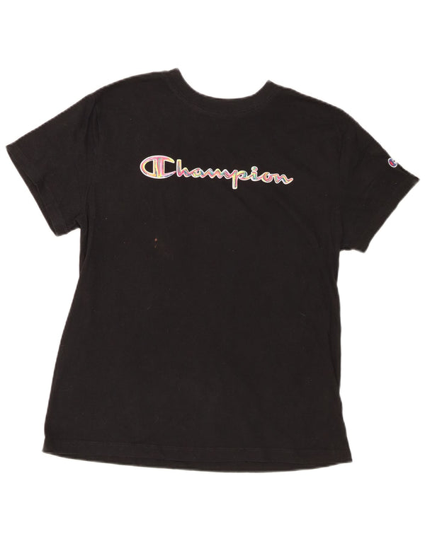 Champion T-shirt graphique pour femme UK 12 Noir moyen