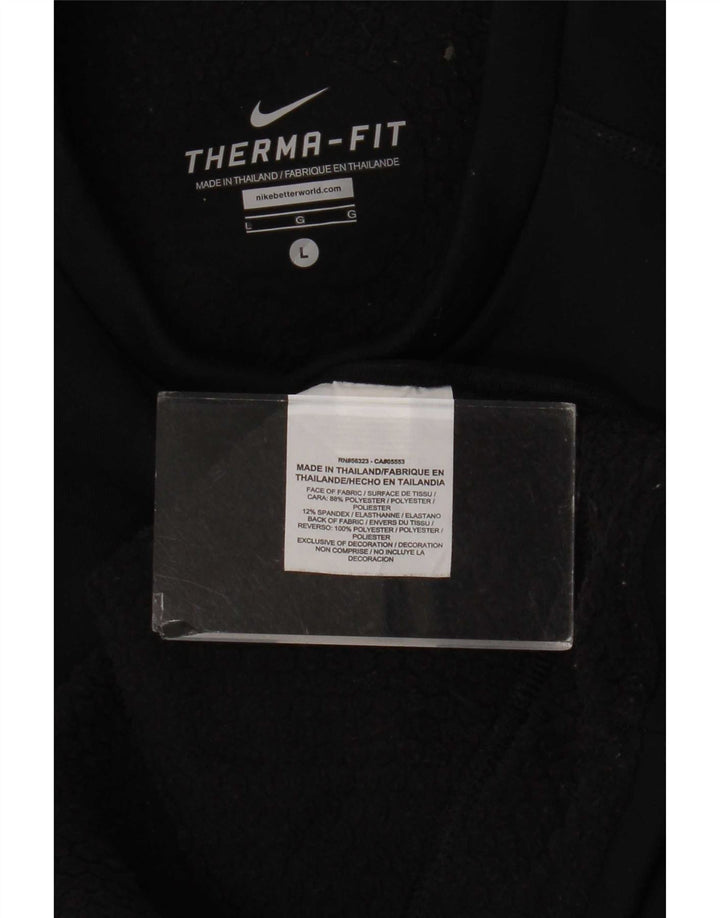 Nike Pull Therma-Fit pour homme en polyester Noir Taille L