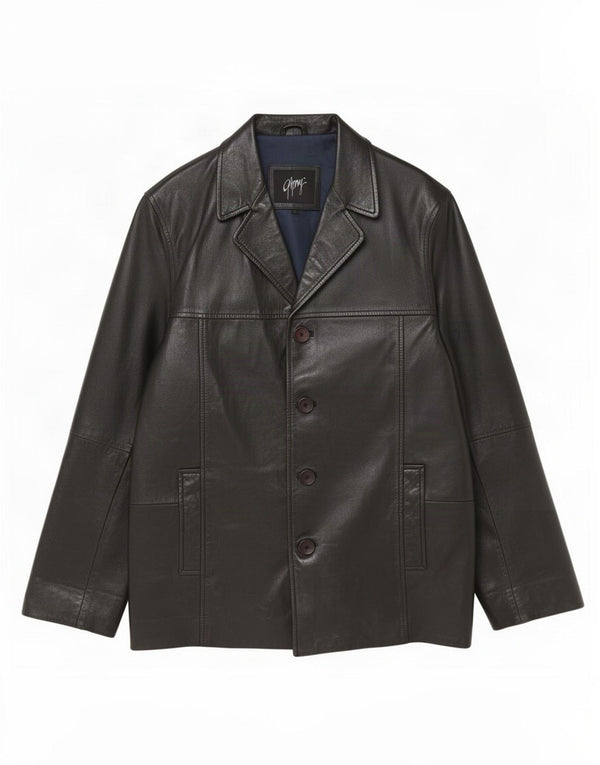 Gipsy Veste en cuir pour homme UK 40 Large Noir