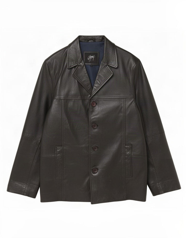 Gipsy Veste en cuir pour homme UK 40 Large Noir