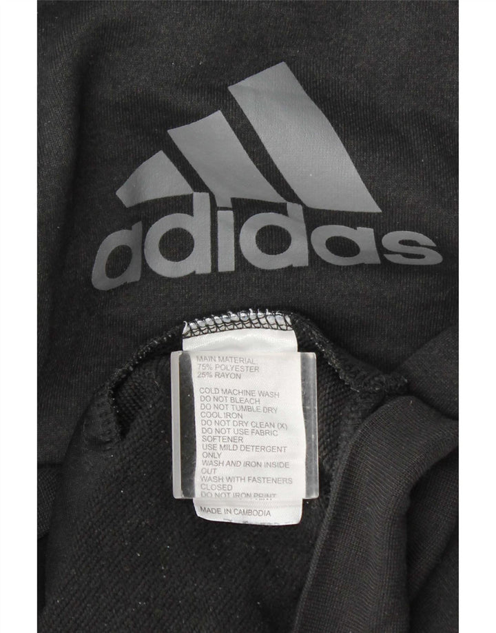 Adidas Pull à capuche zippé graphique pour homme XL Gris Polyester