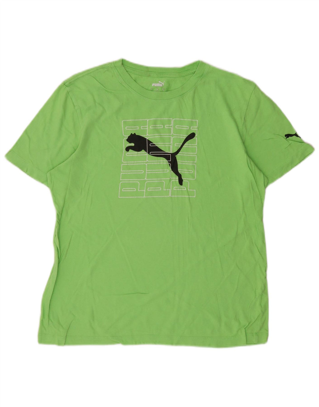 PUMA T-Shirt Graphique Femme UK 14 Vert Moyen