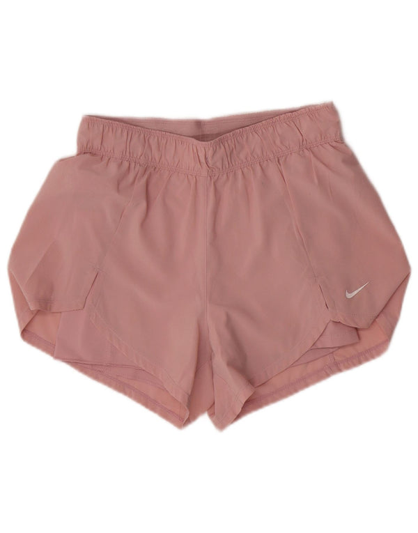 Nike Short de sport Dri Fit pour femme UK 10 Petit Rose Polyester