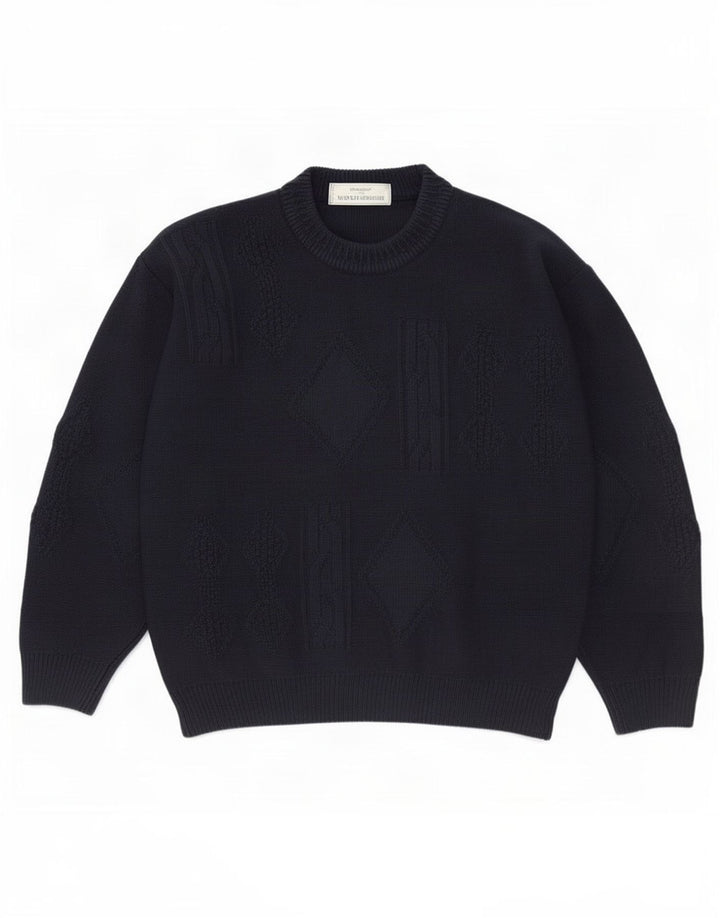 Marks & Spencer Pull St. Michael Crew Neck Jumper Homme Bleu Marine Moyen