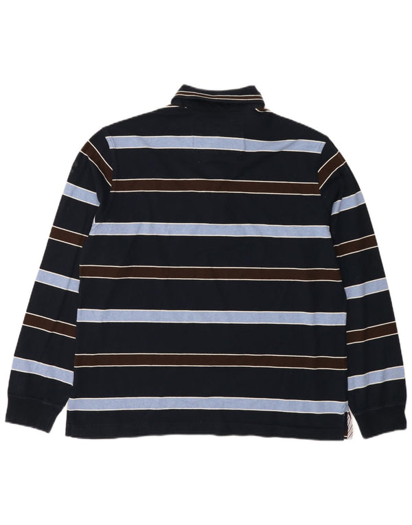 Paul & Shark Polo graphique à manches longues pour homme 2XL Bleu marine rayé