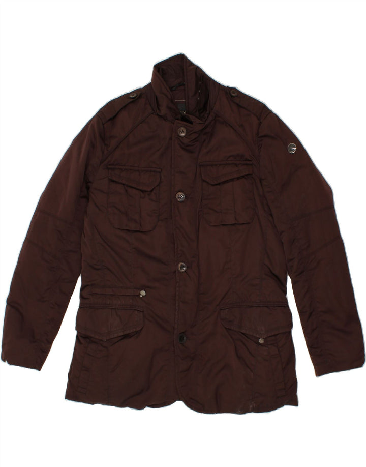 GEO SPIRIT Veste matelassée militaire pour homme IT 56 3XL Polyester marron