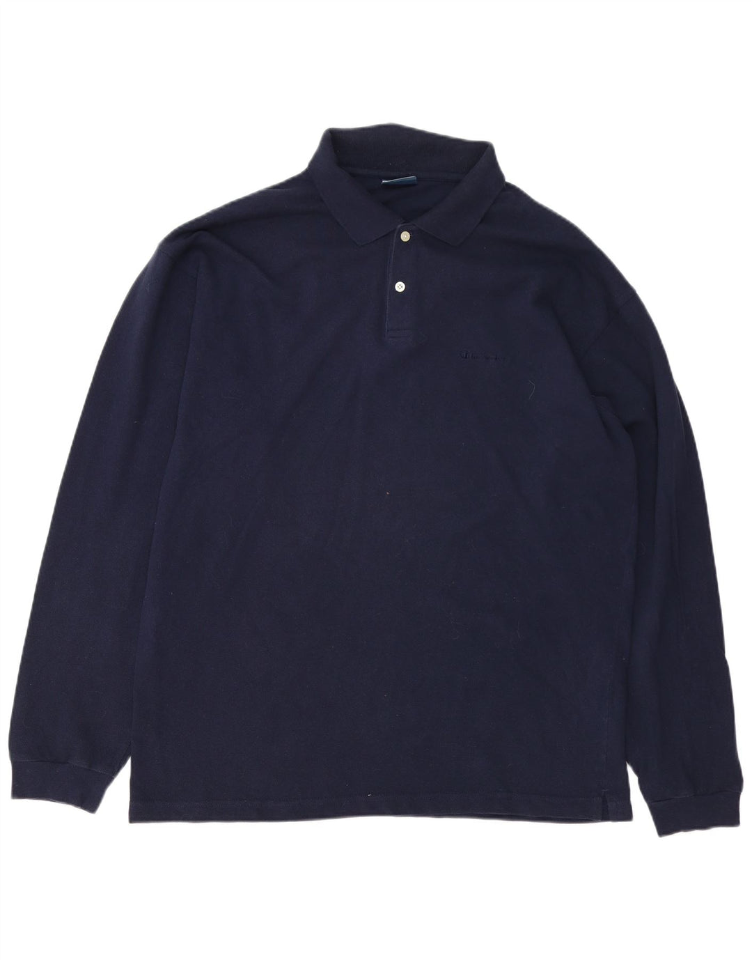 CHAMPION Polo à Manches Longues Homme 2XL Bleu Marine Coton
