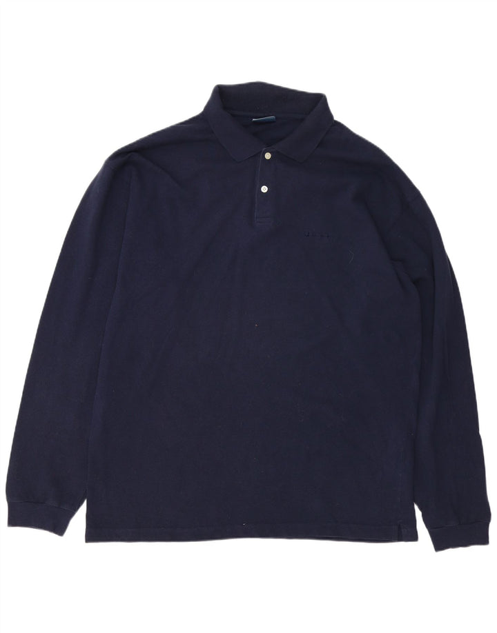 CHAMPION Polo à Manches Longues Homme 2XL Bleu Marine Coton