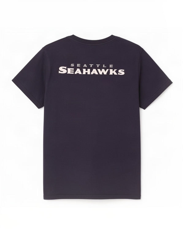 NFL Hommes Seattle Seahawks T-Shirt Graphique Haut XL Bleu Marine Coton
