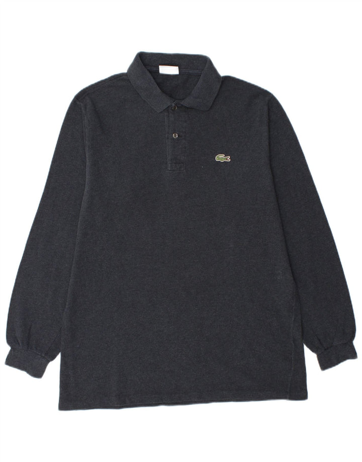 Lacoste Polo à manches longues pour homme Taille 4 Coton gris moyen