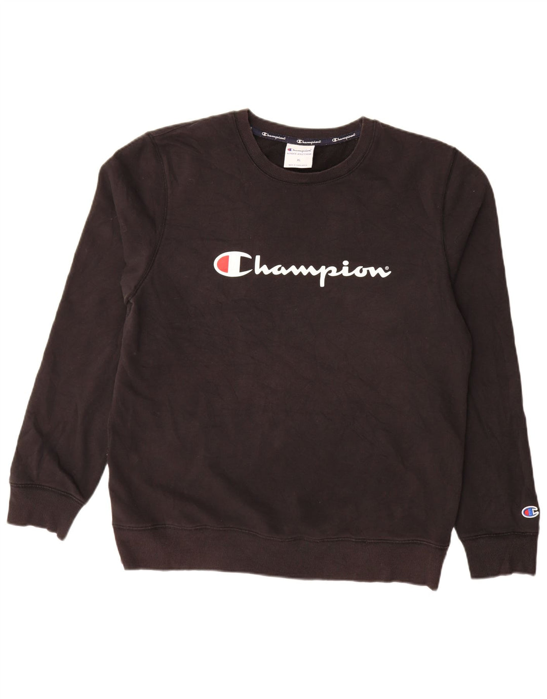 Champion Sweat-Shirt Graphique Homme XL Noir Coton