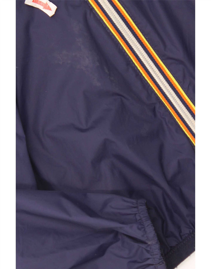 K-Way Veste de Pluie à Capuche Garçon 11-12 ans Nylon Bleu Marine