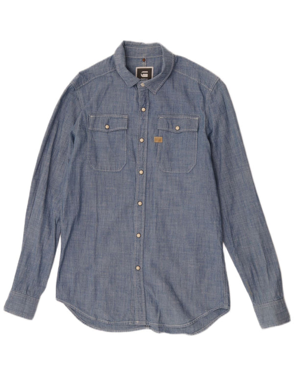 G-Star Chemise Homme Bleu Moyen Coton