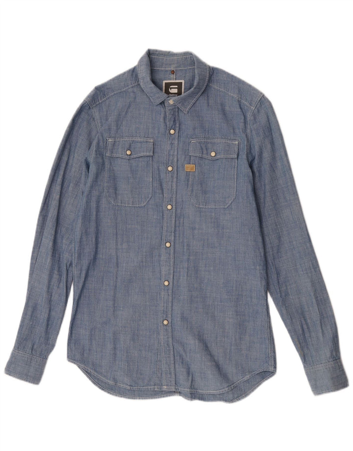 G-Star Chemise Homme Bleu Moyen Coton