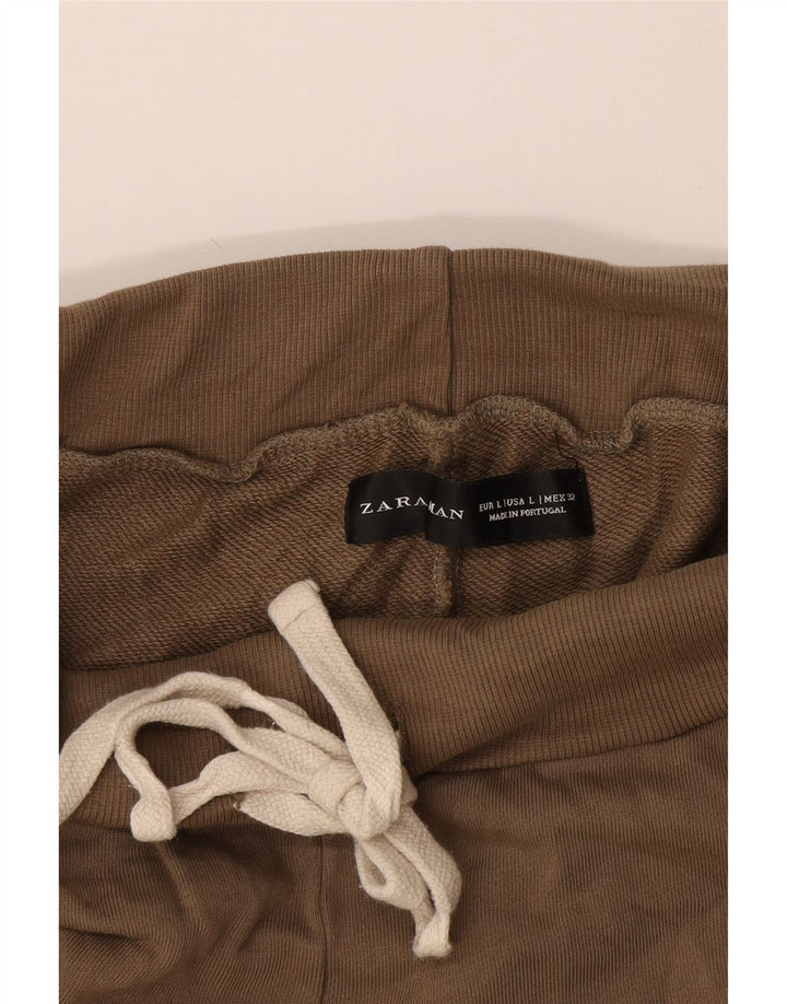 Zara Pantalon De Survêtement Pour Hommes Joggers Large Marron