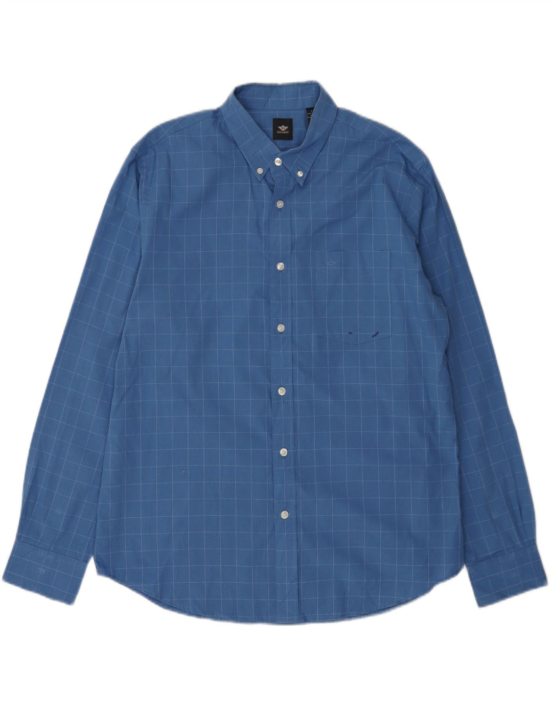 Dockers Chemise à Carreaux Homme Grand Carreau Bleu Coton