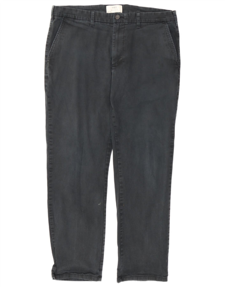 Marks & Spencer Pantalon Chino Droit Coupe Regular Homme W36 L29 Gris