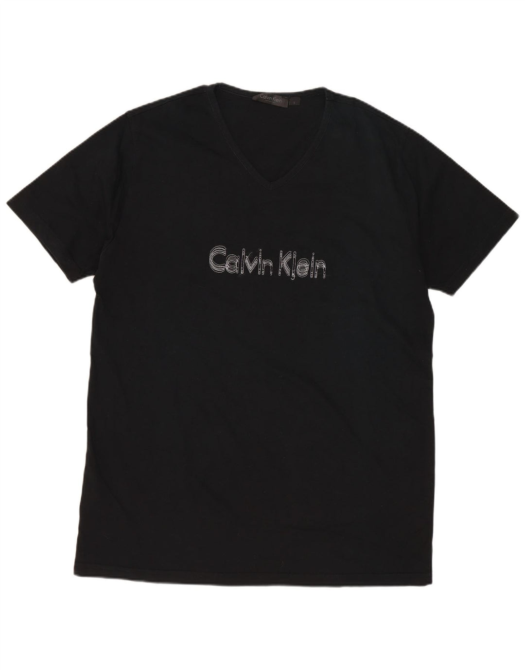 CALVIN KLEIN T-Shirt Graphique Homme Grand Noir Coton