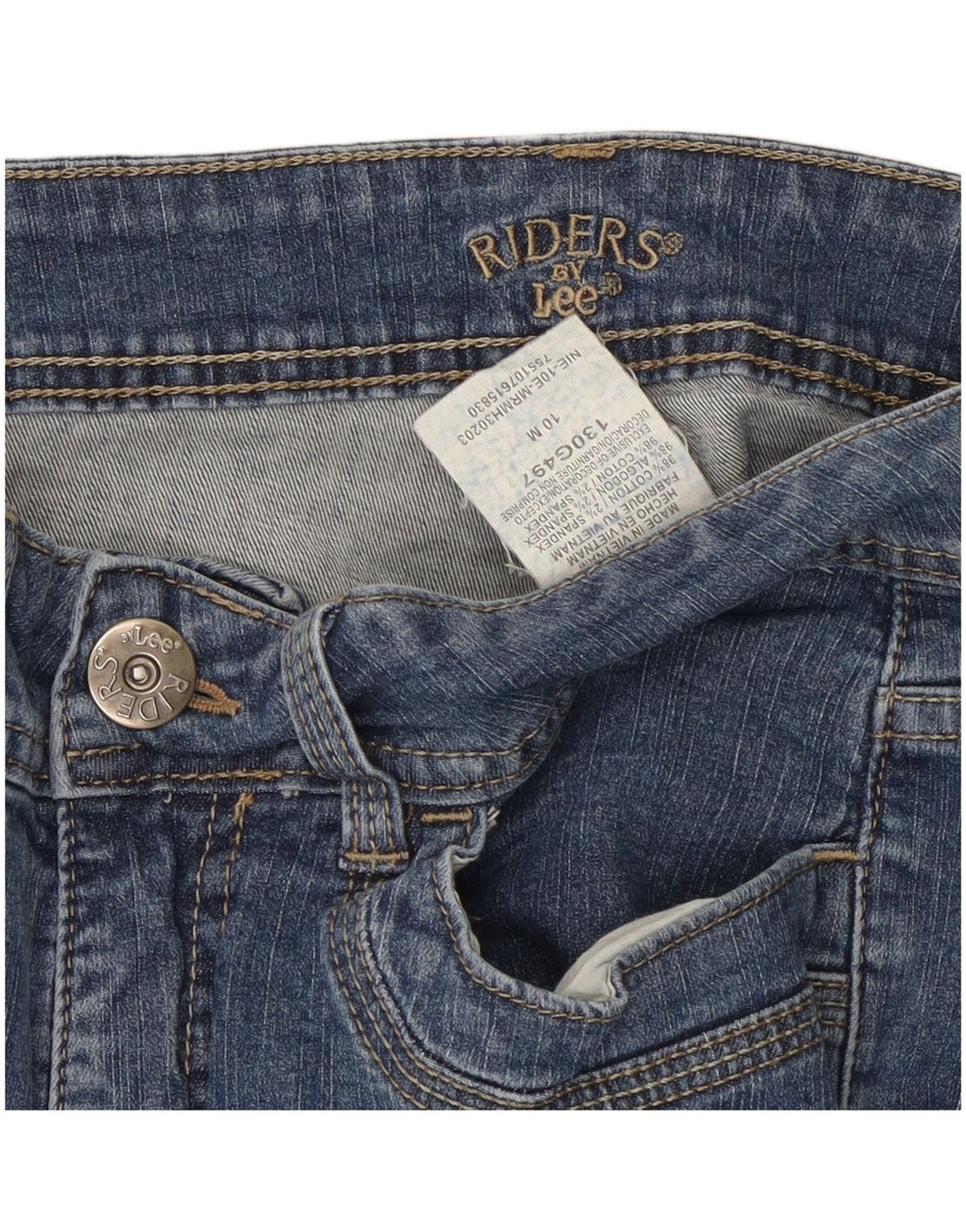 Lee Jeans Bootcut Riders pour femme US 10 Large W30 L30 Bleu Coton