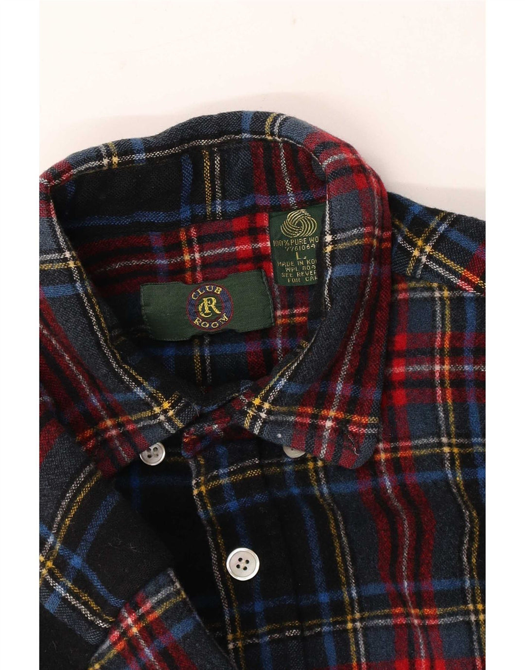 Club Room Chemise en flanelle pour homme en laine à grands carreaux multicolores