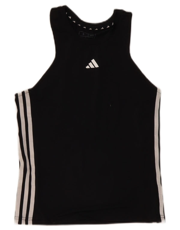 Adidas Femmes Aeroready Slim Fit Débardeur UK 8/10 Petit Noir Polyester