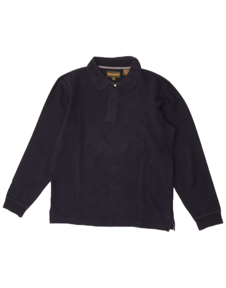 Timberland Polo à Manches Longues Homme Bleu Marine Moyen Coton