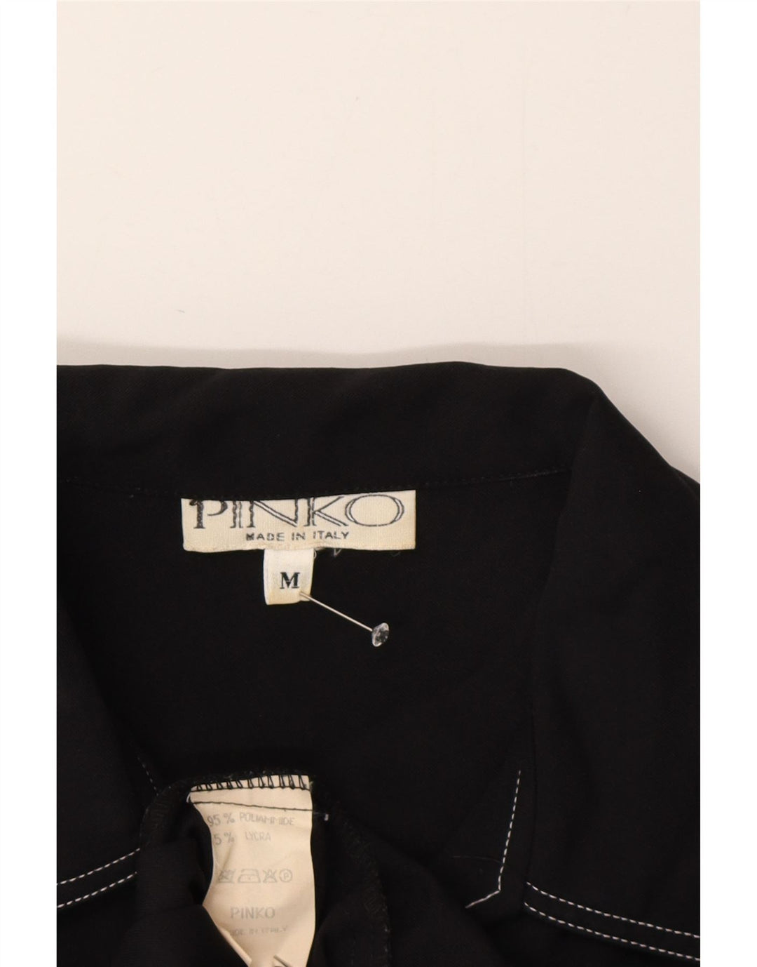 Pinko Robe fourreau à manches courtes pour femme UK 42 Medium Noir Polyamide