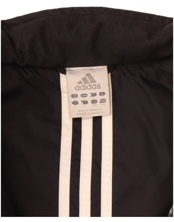 Adidas Veste rembourrée pour homme UK 40 Large Noir Colorblock Polyester
