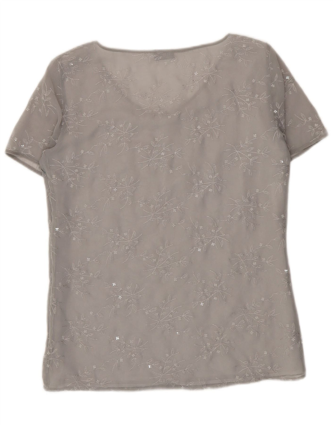 Marella Chemisier transparent pour femme UK 14 Grand gris floral en polyester
