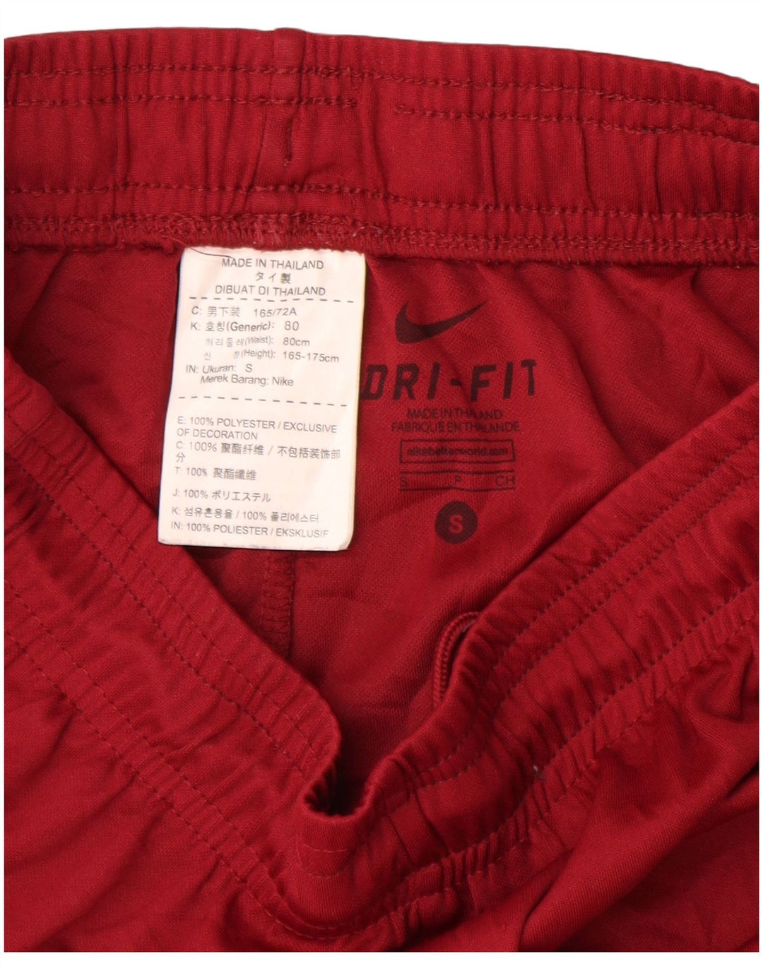 Short de sport Nike Dri Fit pour hommes, petit, rouge, polyester