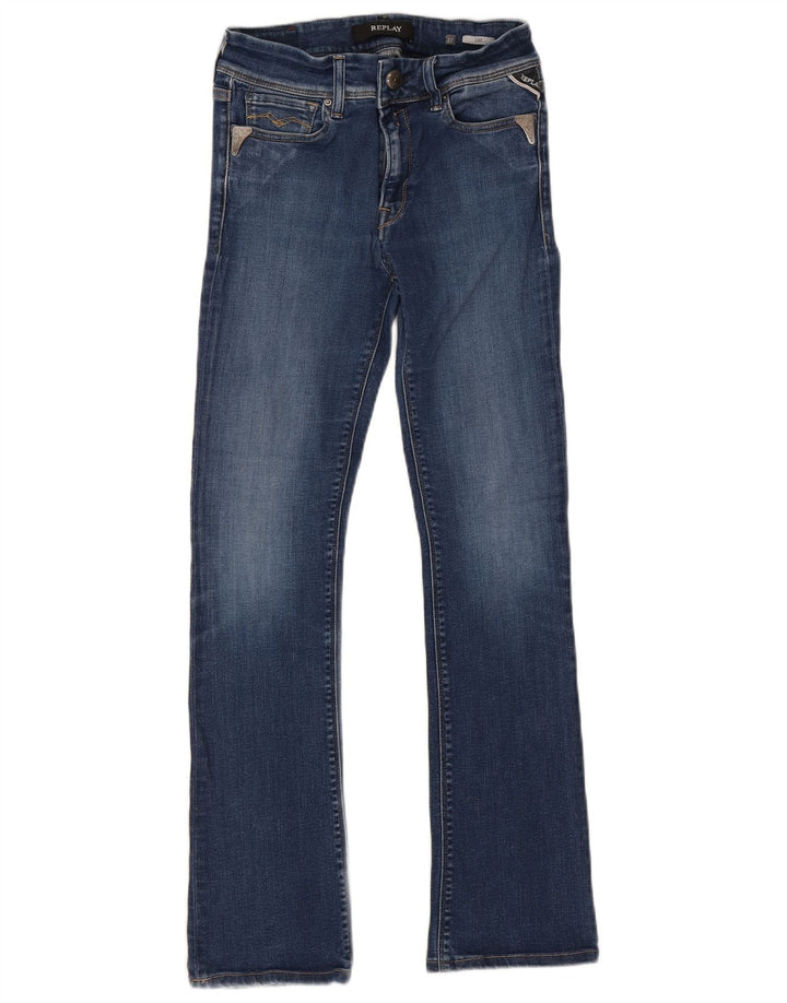 Replay Jean Luz Bootcut Femme W27 L29 Bleu Coton