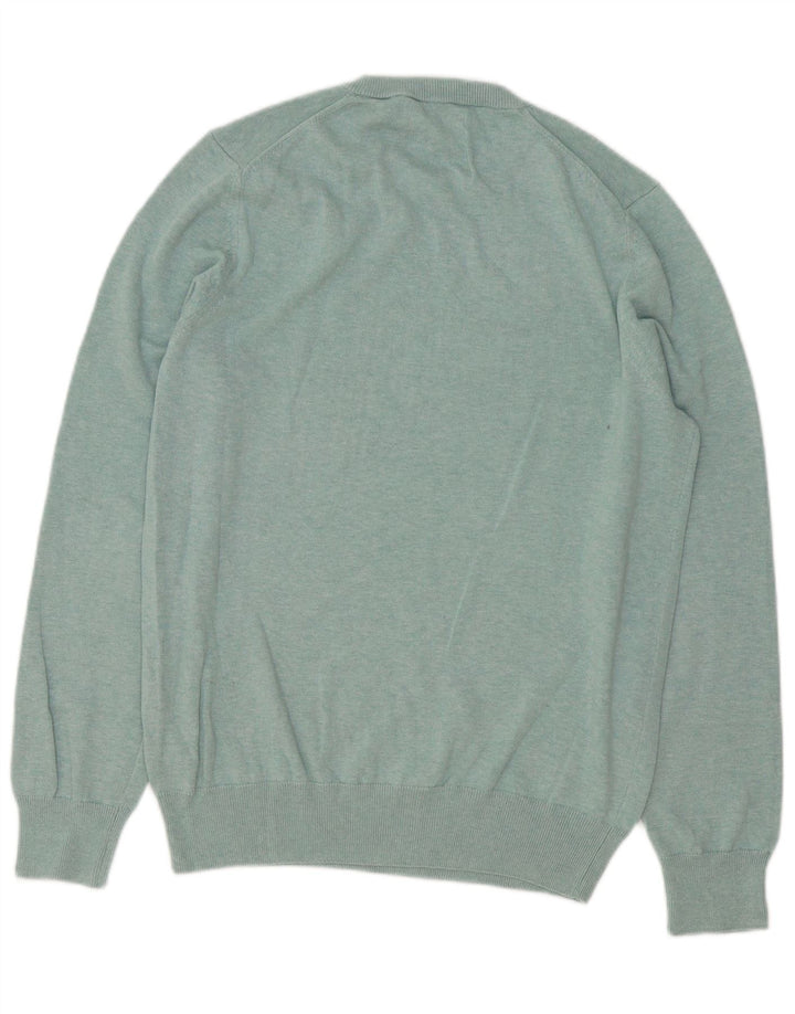 Marks & Spencer Pull Col Rond Homme Bleu Moyen Coton