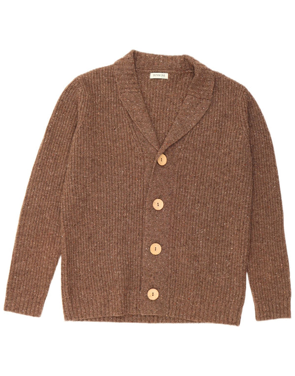 A.W.Dunmore Pull Cardigan Homme EU 54 XL Laine Mouchetée Marron