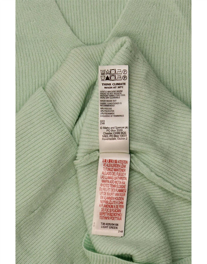Marks & Spencer Chemisier Top UK 12 Femme Vert Moyen Viscose