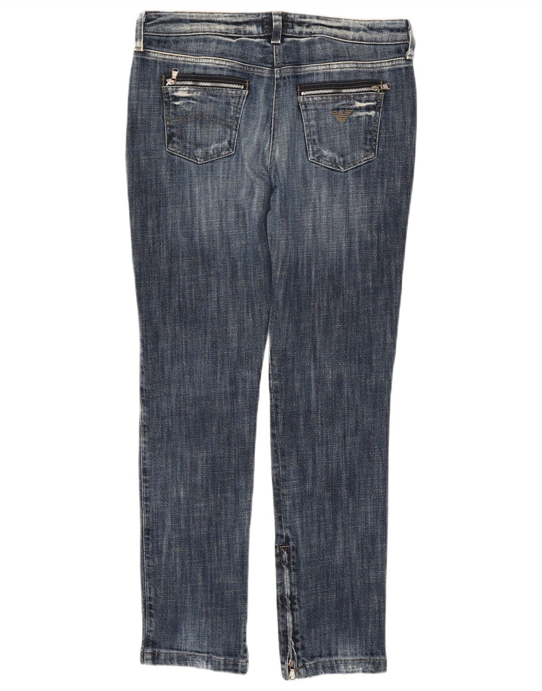 Armani Jean slim effet vieilli W29 L29 bleu marine pour femme