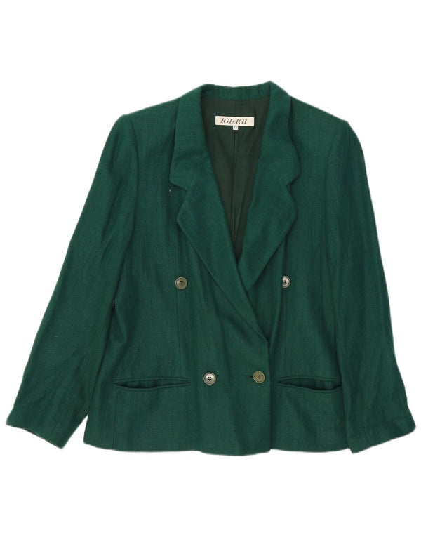 Igi & Igi Veste Blazer Double Boutonnage Femme IT 42 Vert Moyen