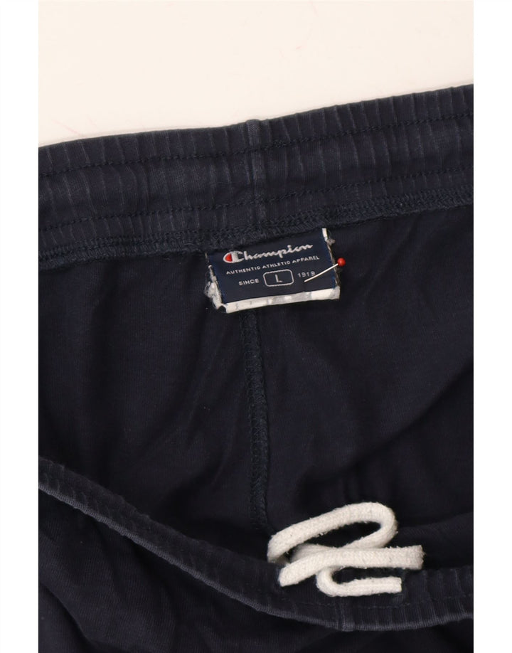 CHAMPION Mens Tracksuit Trousers Large  Navy Blue Cotton Vintage Champion and Second-Hand Champion from Messina Hembry 